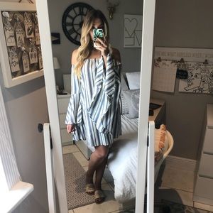 Striped Bell Sleeve Sundress